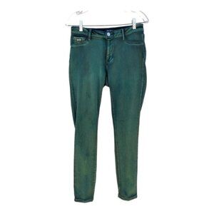 Nine West Jessica Jegging Acid Wash Dark Green Size 8